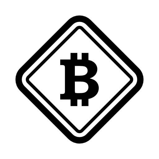 Bitcoin warning symbol
