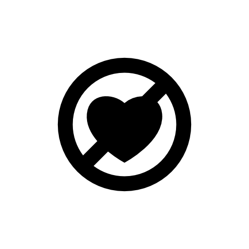 Stop lovemaking symbol