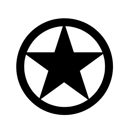 Star inside a circle, fivepointed version