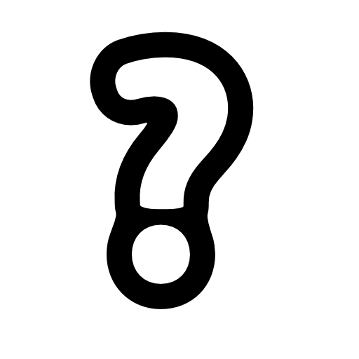 Question mark outline