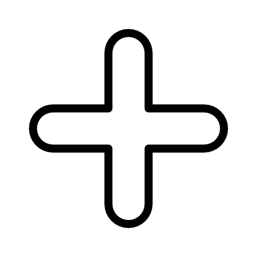 White cross with black outline