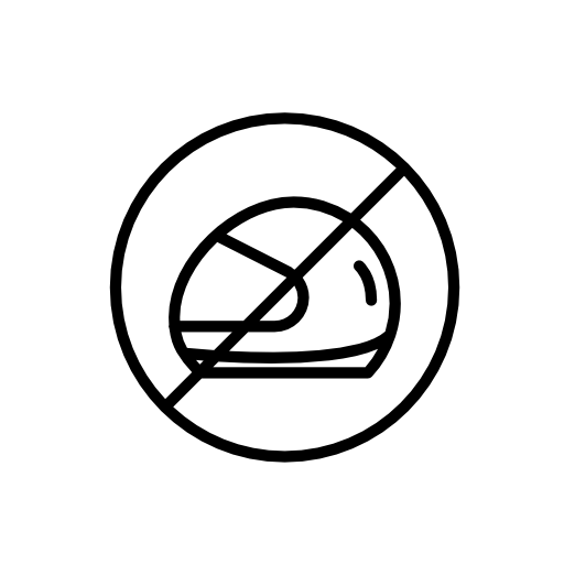No helmet symbol