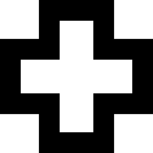 Cross symbol outline