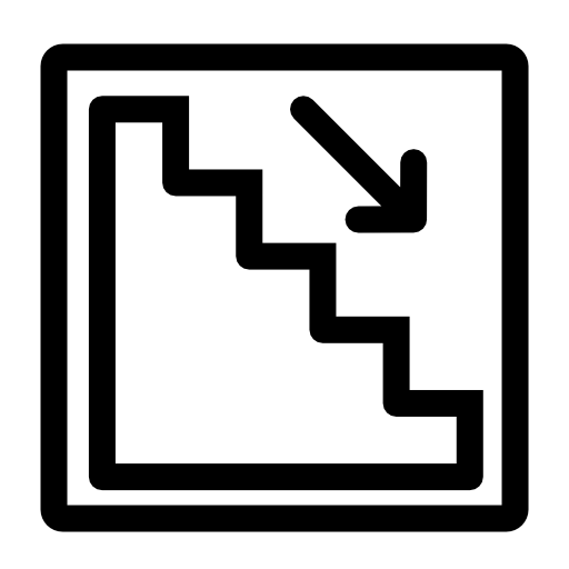 Down stair symbol