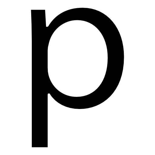 Letter p symbol