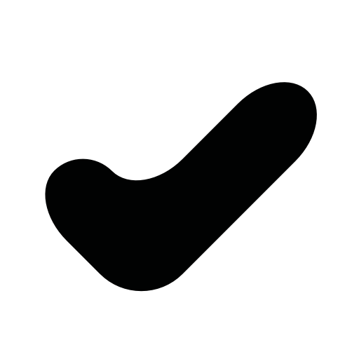 Approve symbol in black version