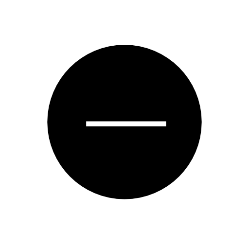 Negative thin sign in a circle