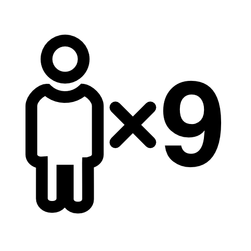 Nine persons symbol