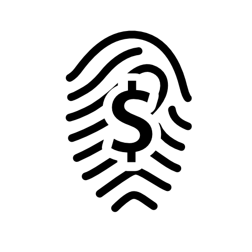 Fingerprint with dollar sign