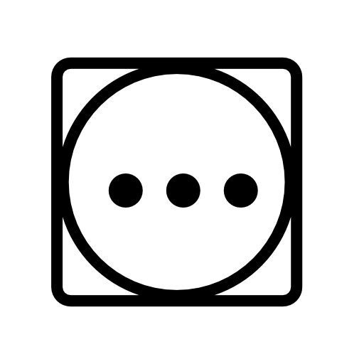 Washing symbol of three dots in a circle inside a square