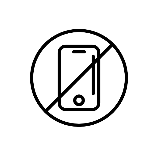 No mobile phone allowed