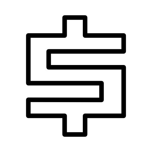 Dollar straight symbol