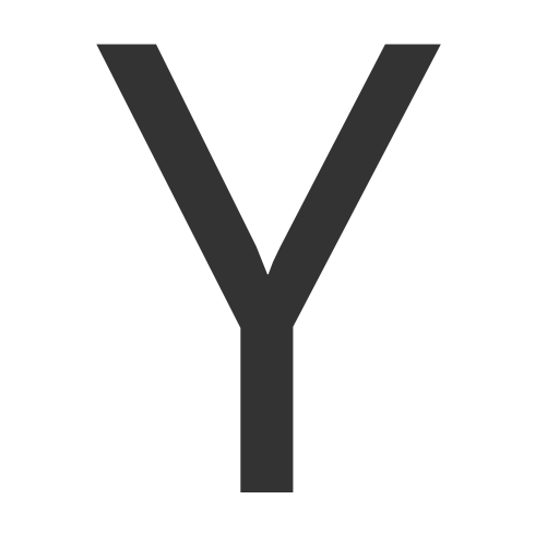 Letter Y symbol