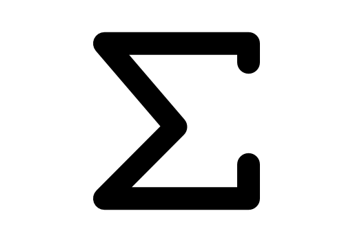 The sum of mathematical symbol