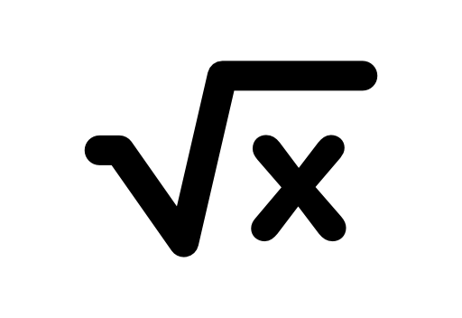 Square root of x mathematical signs