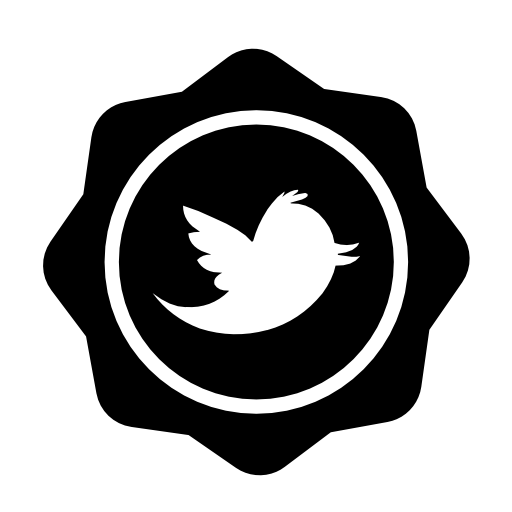 Twitter logo on badge