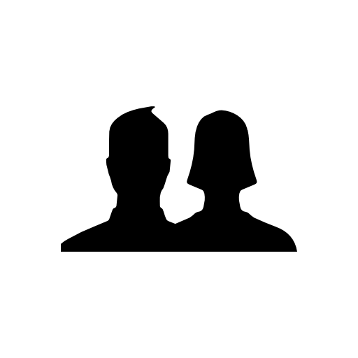 Couple close up silhouette for Facebook users