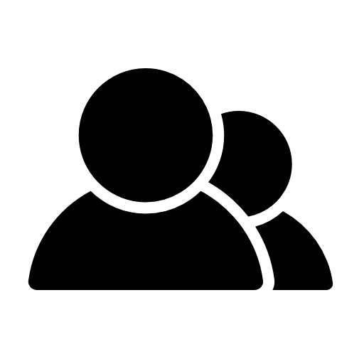 Two users silhouette