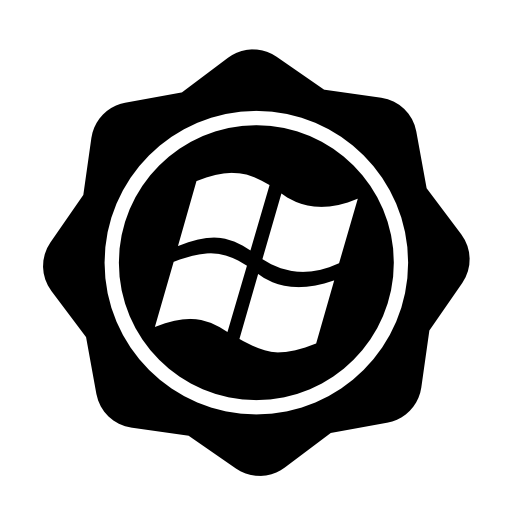 Windows social badge