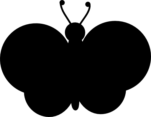 Butterfly with circular wings shape