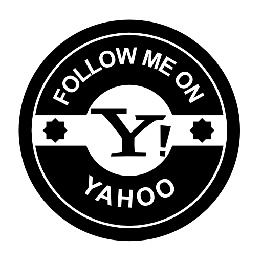 Follow me on yahoo retro badge