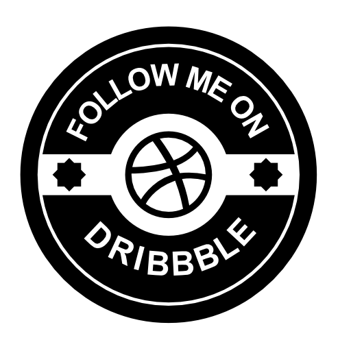 Dribbble retro badge