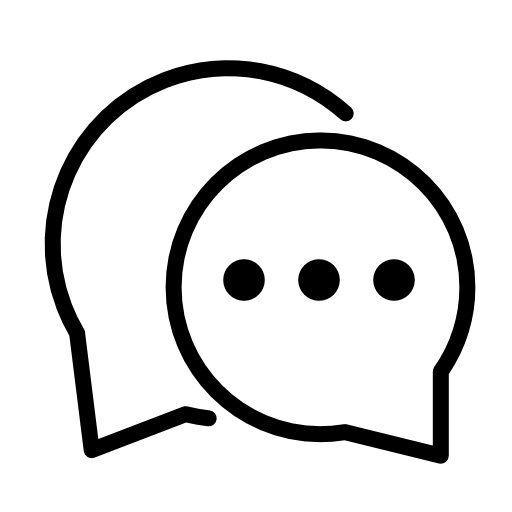 Speech balloon outlines with three dots
