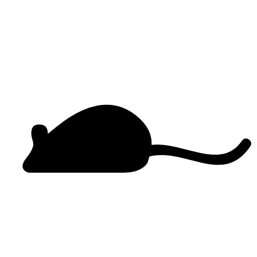 Black mouse silhouette