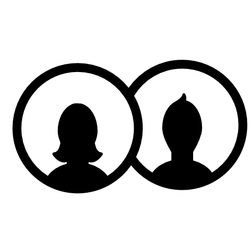 Male and female user avatars