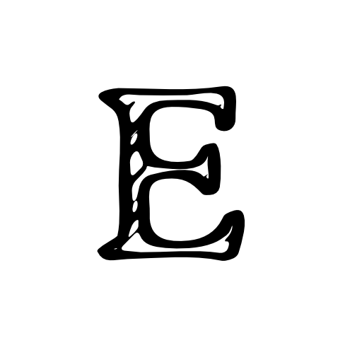 Etsy sketched social letter logo outline symbol