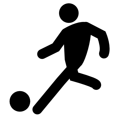 Football player setting ball