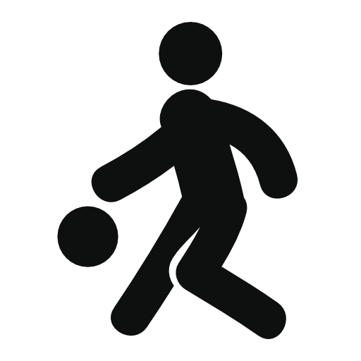 Men silhouette playing with ball