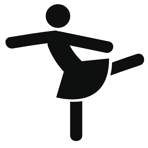 Girl dancing with one leg up