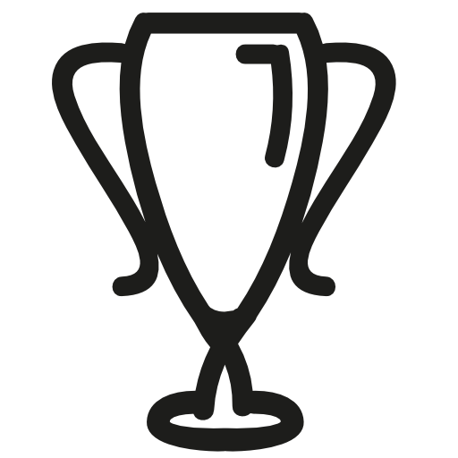 Trophy hand drawn sportive cup