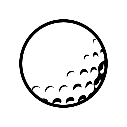Golf ball with dents