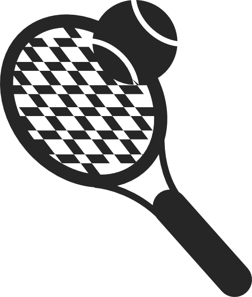 Tennis raquet and ball, sport objects