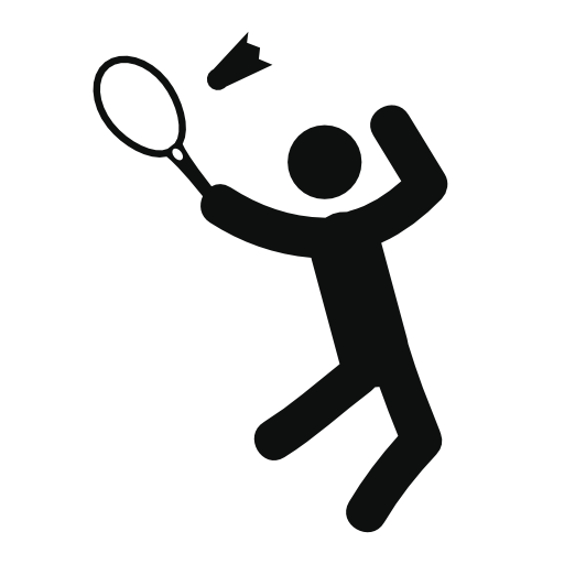 Man playing Badminton