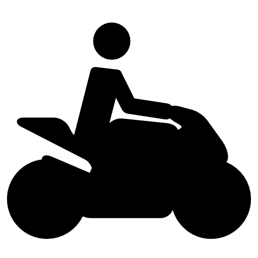 Motorcycle traveller silhouette