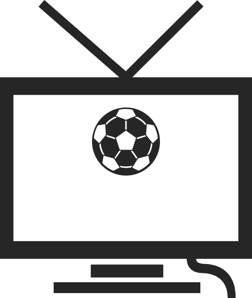 Soccer ball on tv monitor