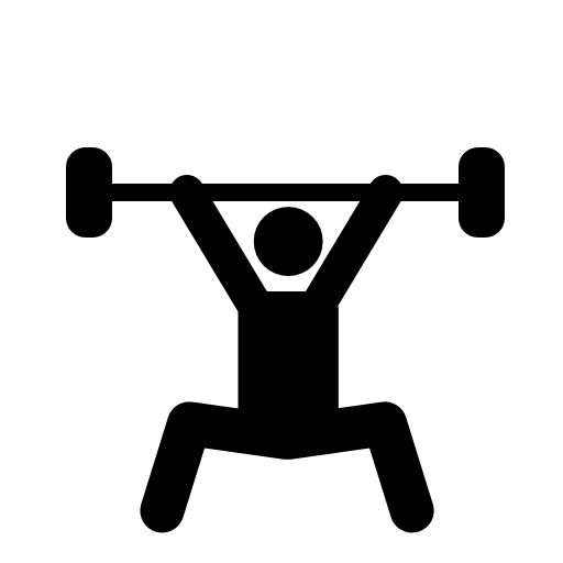 Weightlifting silhouette, power sport