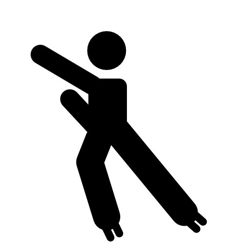 Individual skiing silhouette