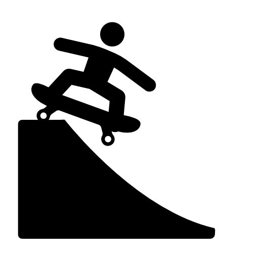 Skateboard extreme sport silhouette