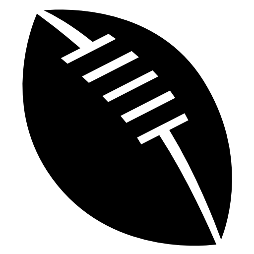 Rugby ball with white details