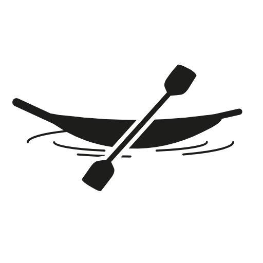 Canoe with rowing
