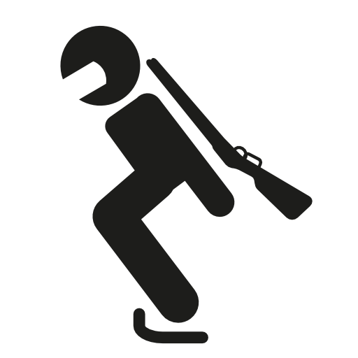Olympic biathlon sport silhouette