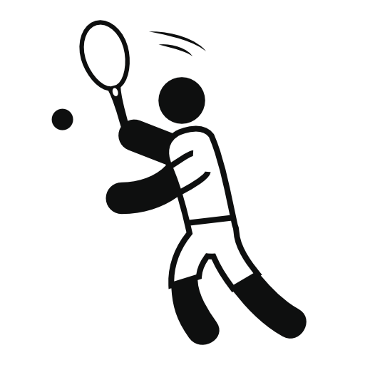 Sportive man playing tennis