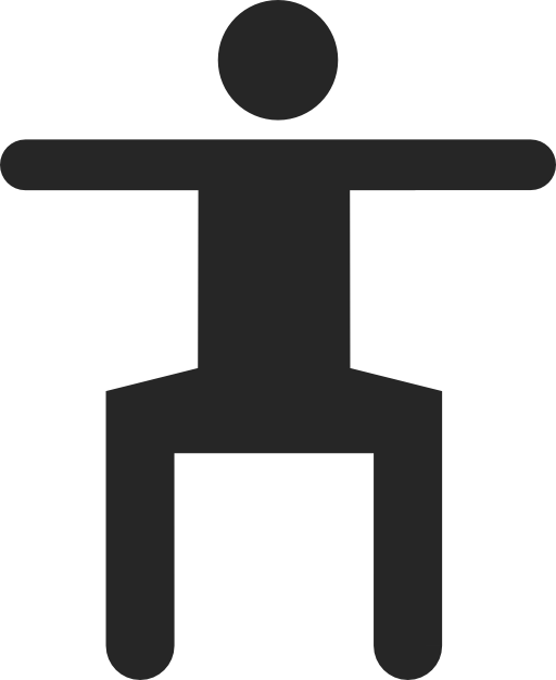 Man posture for exercise flexibility and strenght