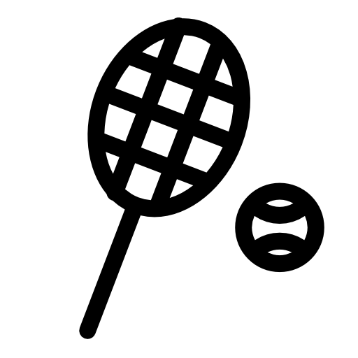 Tennis raquet and ball