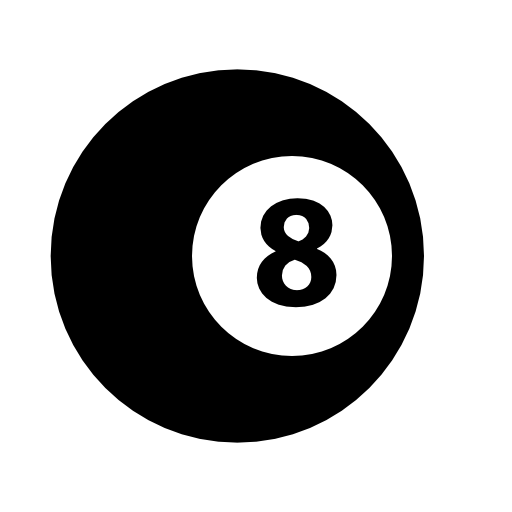 Black eight billiard ball