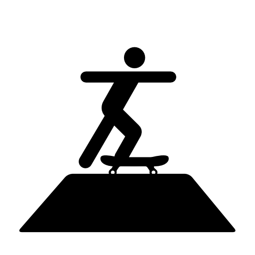 Skateboard sportive skater skating silhouette